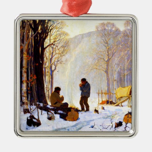Clarence Gagnon - Lonely Village Metalen Ornament (Voorkant)