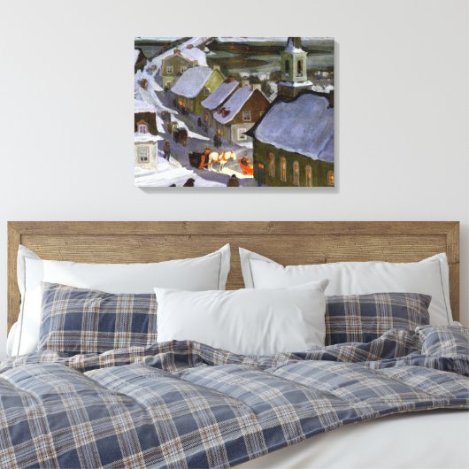 Clarence Gagnon - Midnight Mass Canvas Afdruk (Insitu (Slaapkamer))