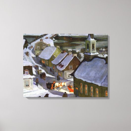 Clarence Gagnon - Midnight Mass Canvas Afdruk (Voorkant)