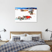 Clarence Gagnon - The Ice Harvest Canvas Afdruk (Insitu (Slaapkamer))