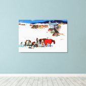 Clarence Gagnon - The Ice Harvest Canvas Afdruk (Insitu (Houten vloer))