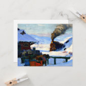 Clarence Gagnon - The Train Baie-Saint Paul Kaart (Voorkant / Achterkant in situ)