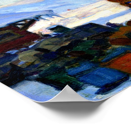 Clarence Gagnon - The Train Baie-Saint Paul Poster (Hoek)