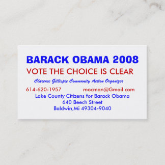 Clarence Gillispie, Community Acti... - Gepersonal Visitekaartje