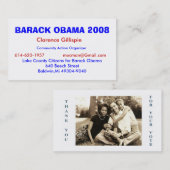 Clarence Gillispie, Community Action Organizer... Visitekaartje (Voorkant / Achterkant)