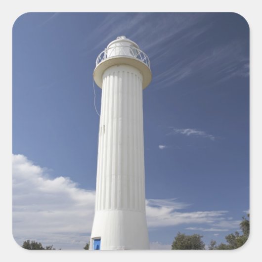 Clarence Head Lighthouse, Yamba, New South Vierkante Sticker (Voorkant)