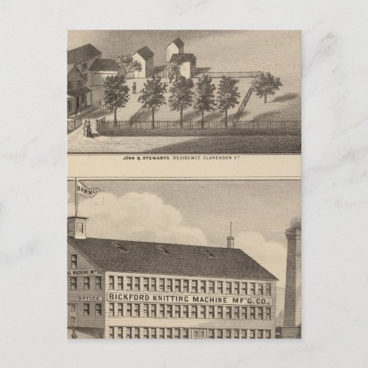 Clarendon Bickford Knitting Machine Briefkaart (Voorkant)