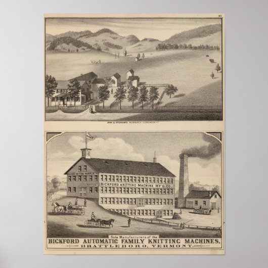 Clarendon Bickford Knitting Machine Poster (Voorkant)