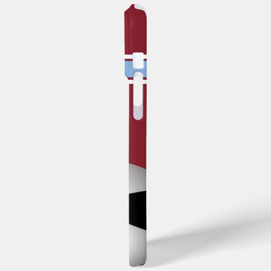 Claret and Blue Stripes Jersey Voetbal Case-Mate iPhone Case (Achterkant / Links)