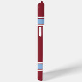 Claret and Blue Stripes Jersey Voetbal Case-Mate iPhone Case (Achterkant / Rechts)
