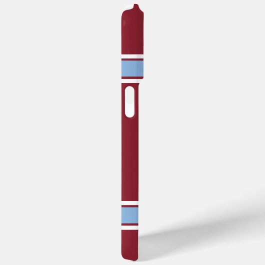 Claret and Blue Stripes Jersey Voetbal Case-Mate iPhone Case (Achterkant / Rechts)