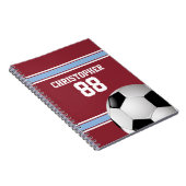 Claret and Blue Stripes Jersey Voetbal Notitieboek (Rechterzijde)