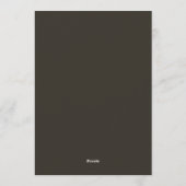 Claret Bloeiende Bruiloft Kaart (Achterkant)