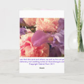 Claret Coloured Water Lily Wenskaart Kaart (Achterkant)