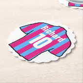 Claret en Blue Football Fan Kartonnen Onderzetters (Gekanteld)