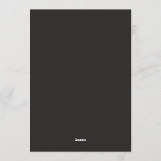 Claret Opulent Flora Wedding Kaart (Achterkant)