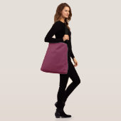 Claret Solid Blank Crossbody Tas (Op model)