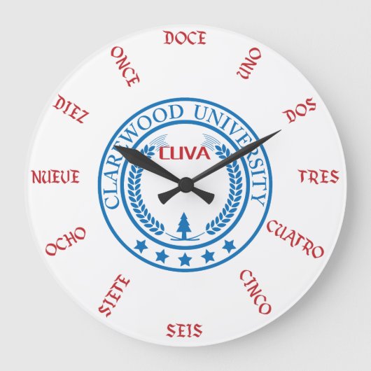 CLAREWOOD UNIVERSITY SPANJE GROTE KLOK (Voorkant)