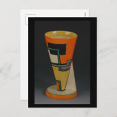 Clarice Cliff Art Deco-Football YO Vaas Feestdagenkaart (Voorkant / Achterkant)