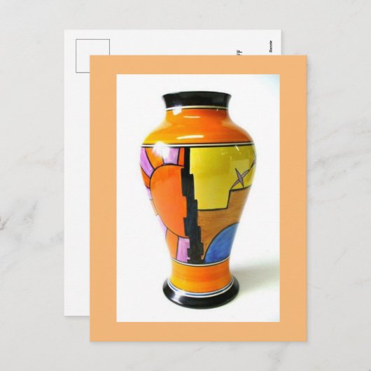 Clarice Cliff Pottery - Zonnestraalvaas Feestdagenkaart