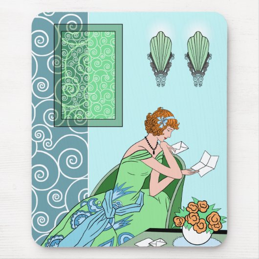 Clarice's Letter - Art Deco Mode Design Muismat (Voorkant)