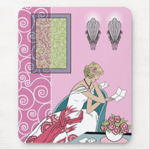 Clarice's Letter - Art Deco Mode Design Muismat