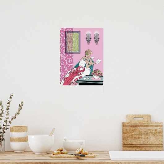 Clarice's Letter - Art Deco Mode Design Poster (Keuken)