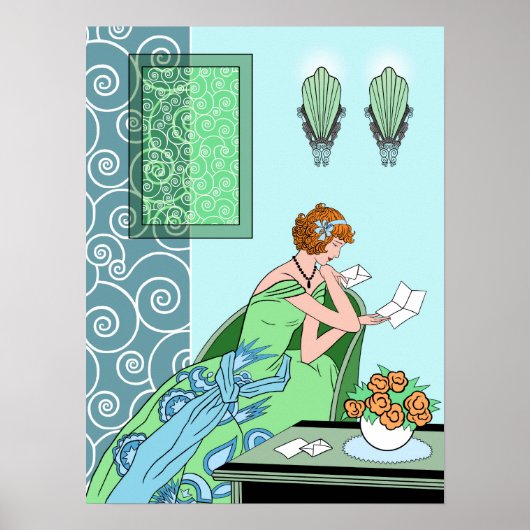 Clarice's Letter - Art Deco Mode Design Poster (Voorkant)