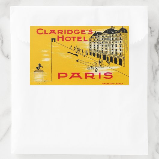 Claridge's Hotel Rechthoekige Sticker (Tas)