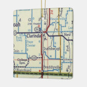 Clarinda IA  kaart Keramisch Ornament (Links)