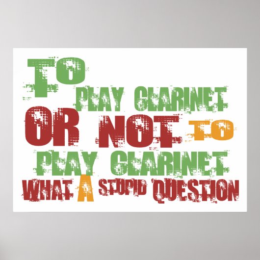 Clarinet afspelen poster (Voorkant)