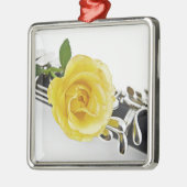 Clarinet and Yellow Rose Ornament (Links)