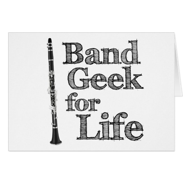 Clarinet Band Geek (Voorkant Horizontaal)