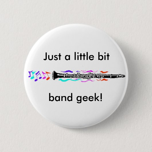 Clarinet Band Geek Ronde Button 5,7 Cm (Voorkant)