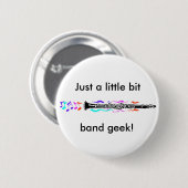 Clarinet Band Geek Ronde Button 5,7 Cm (Voorkant /achterkant)