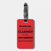 Clarinet Belangrijkste instrument Bagagelabel (Achterkant verticaal)