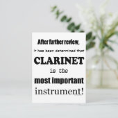 Clarinet Belangrijkste instrument Briefkaart (Staand voorkant)