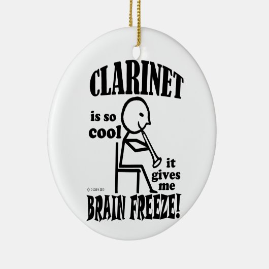 Clarinet, Brain Freeze Keramisch Ornament (Rechts)