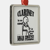 Clarinet, Brain Freeze Metalen Ornament (Rechts)
