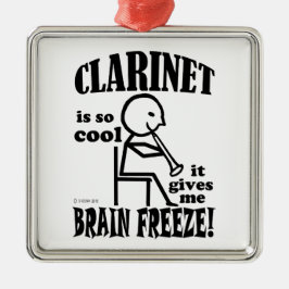 Clarinet, Brain Freeze Metalen Ornament