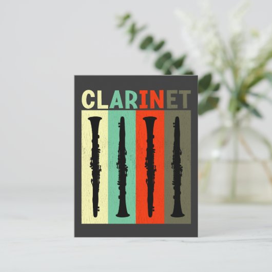Clarinet Briefkaart (Staand voorkant)