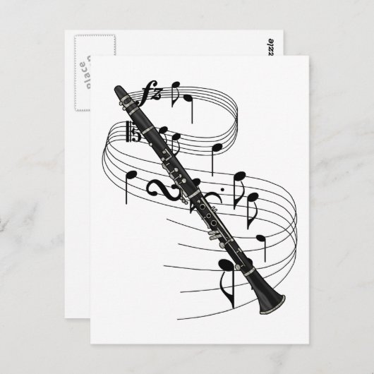 Clarinet Briefkaart (Voorkant / Achterkant)