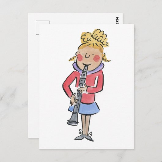 Clarinet Briefkaart (Voorkant / Achterkant)