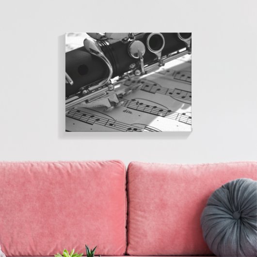Clarinet Canvas Afdruk (Insitu (Woonkamer))
