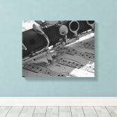 Clarinet Canvas Afdruk (Insitu (Houten vloer))