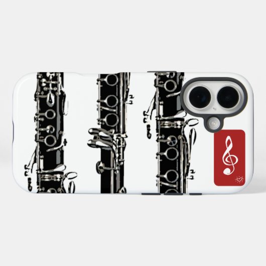 Clarinet Case-Mate iPhone Case (Achterkant (horizontaal))