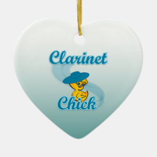 Clarinet Chick #3 Keramisch Ornament