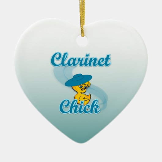 Clarinet Chick #3 Keramisch Ornament (Voorkant)