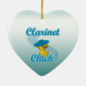 Clarinet Chick #3 Keramisch Ornament (Achterkant)