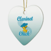 Clarinet Chick #3 Keramisch Ornament (Links)